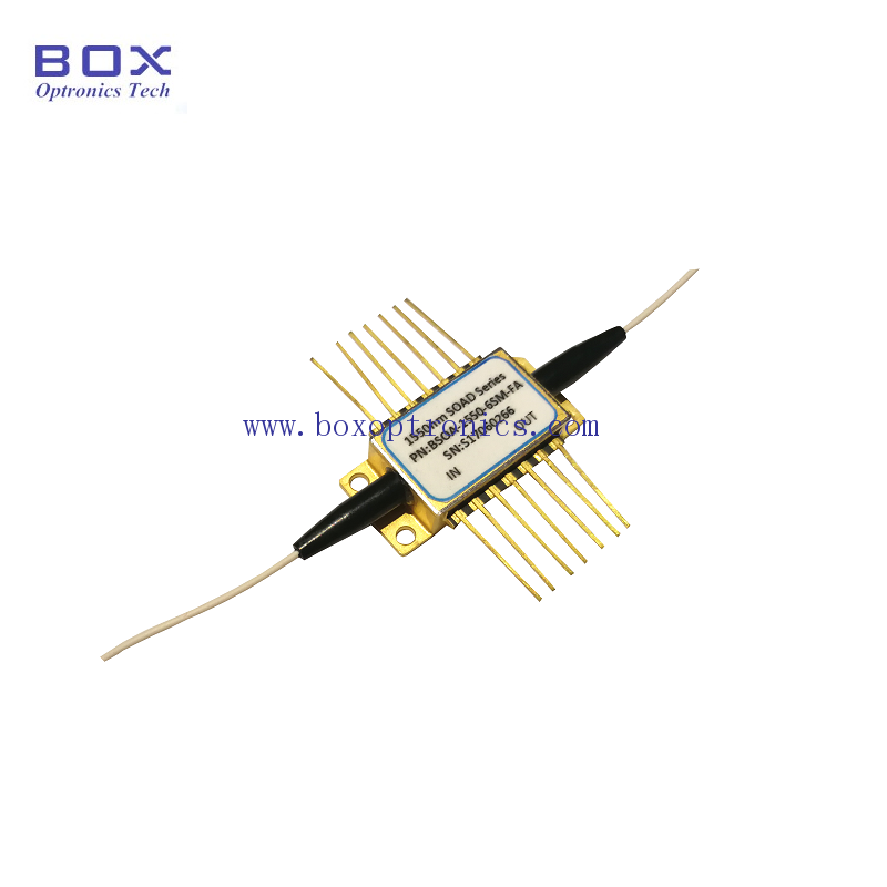 Amplificador óptico SOA 1550nm acoplado de fibra SM PM para conexión óptica y conmutador