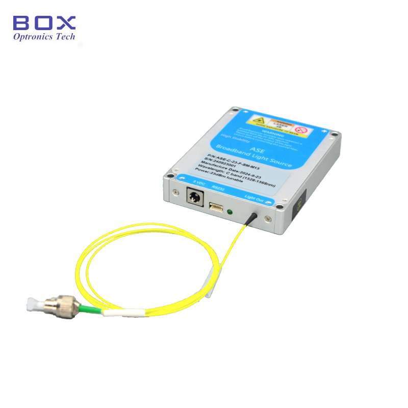 Low soct fiber sensing of C-band 20mW ASE Broadband Light Source