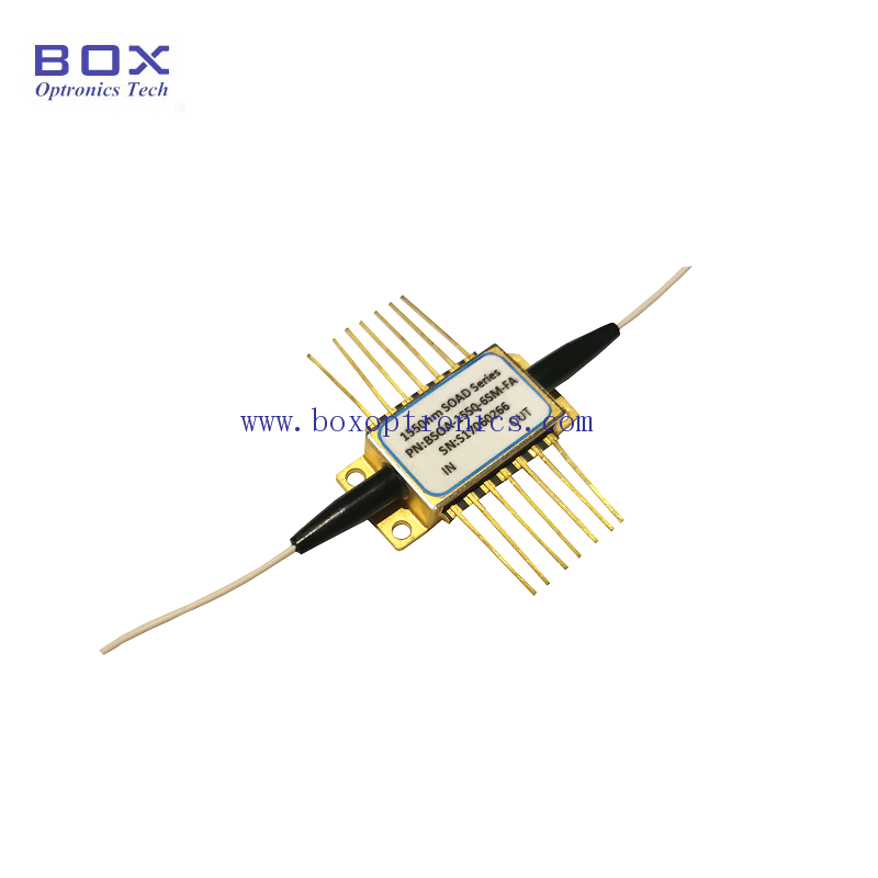 SM PM fiber coupled 1550nm SOA optical amplifier for optic connection and switch